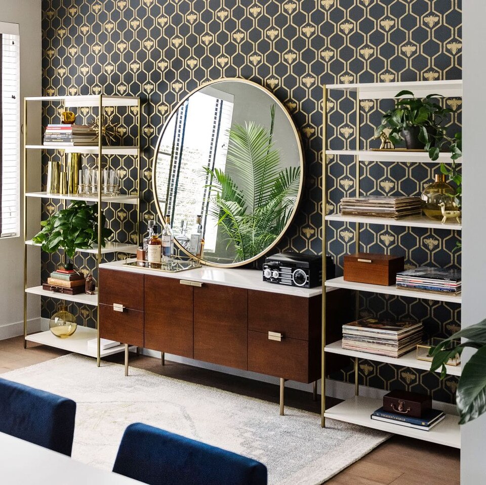 Zane Wide Bookshelf White West Elm UK